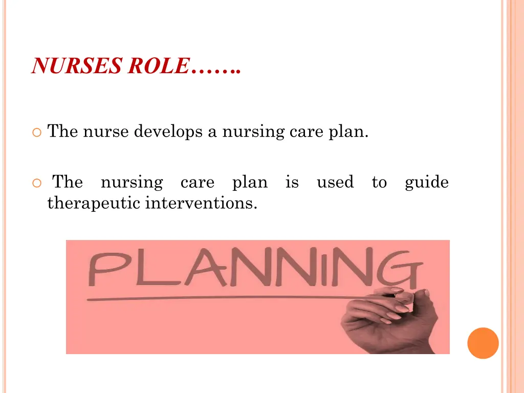 nurses role