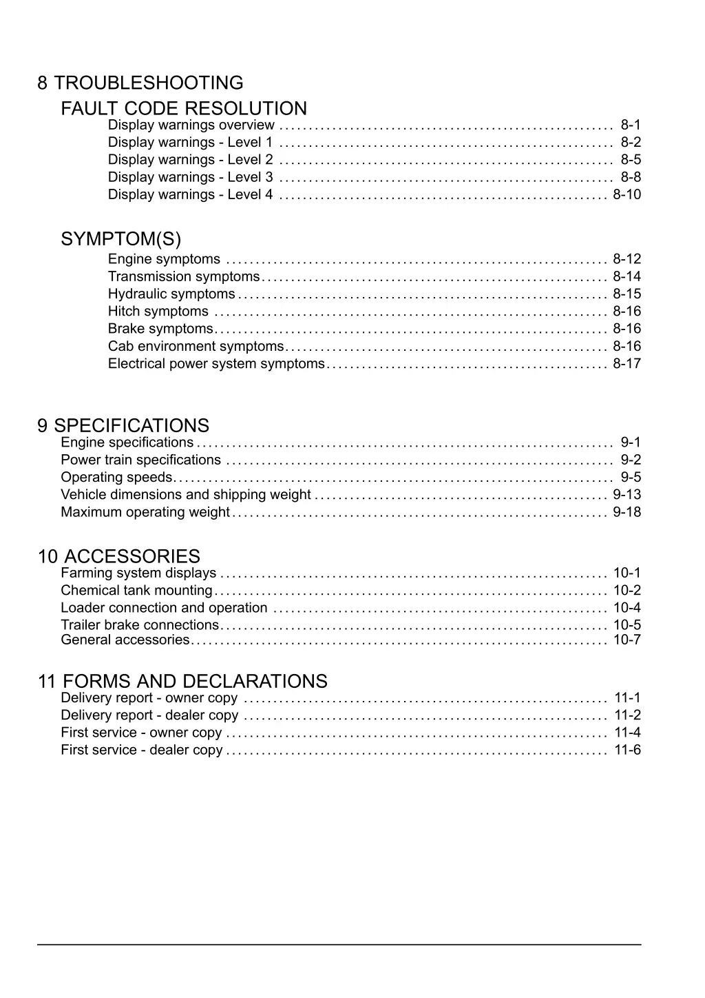 8 troubleshooting fault code resolution display