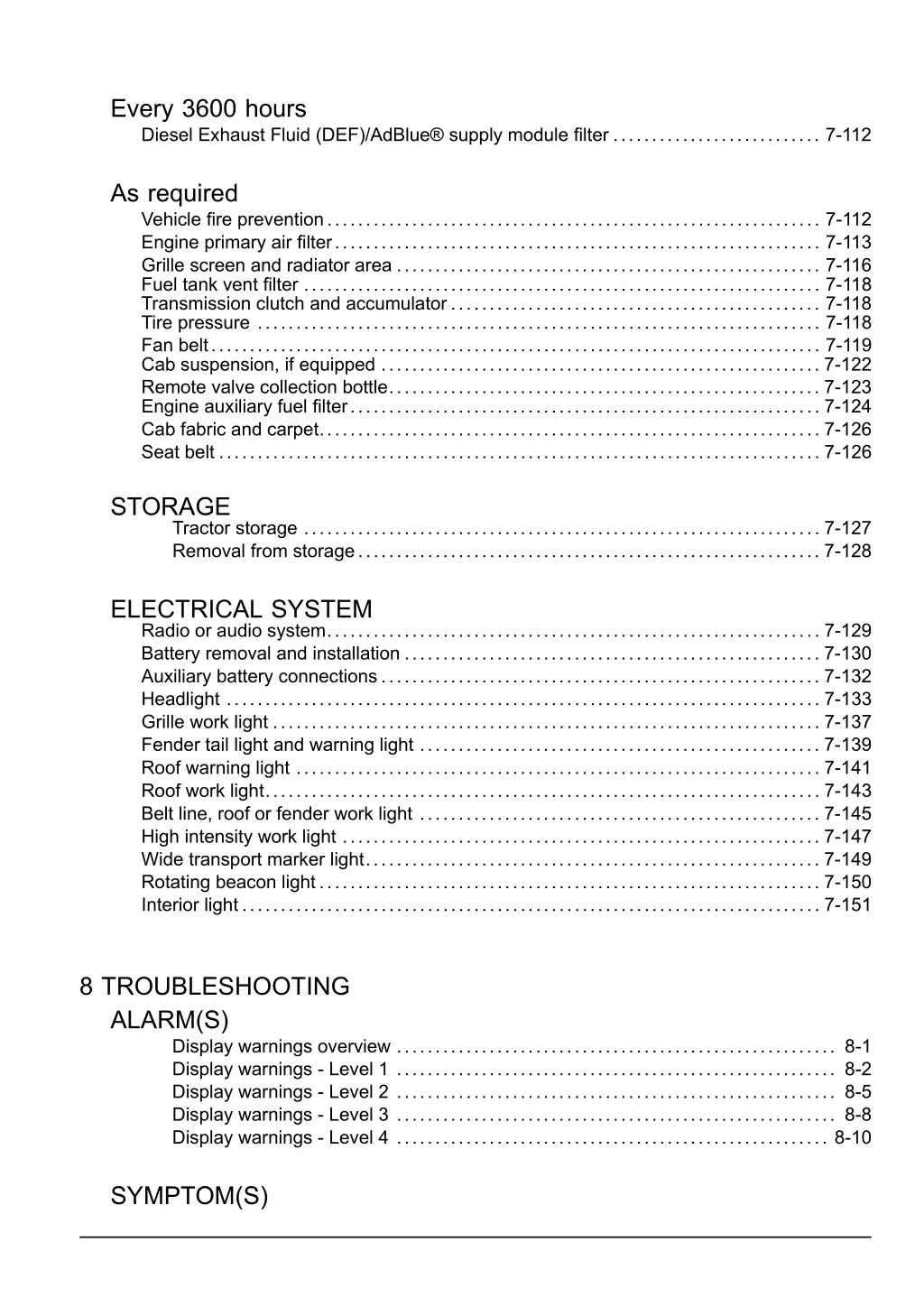 every 3600 hours diesel exhaust fluid def adblue