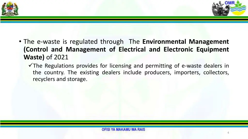 the e waste is regulated through