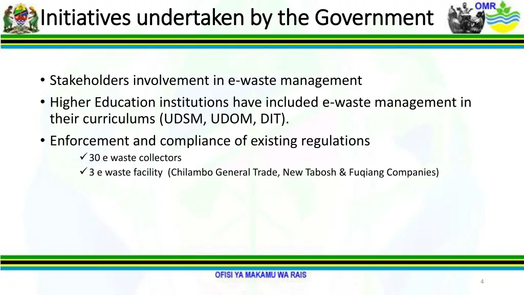 initiatives undertaken by the government