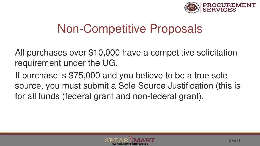 non competitive proposals