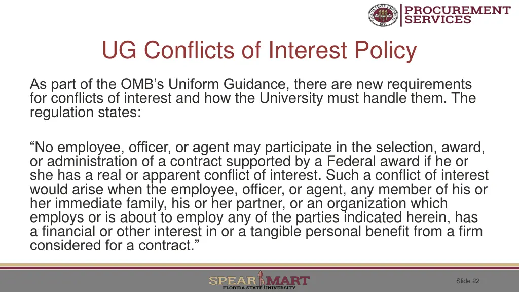 ug conflicts of interest policy