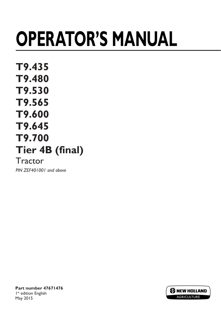 operator s manual