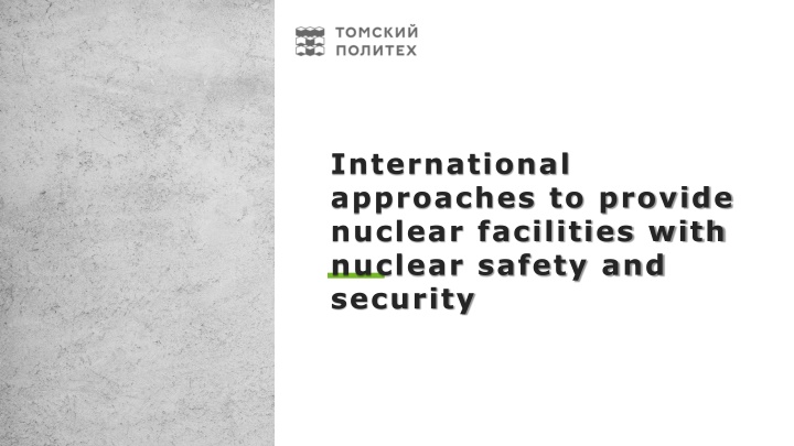 international approaches to provide nuclear