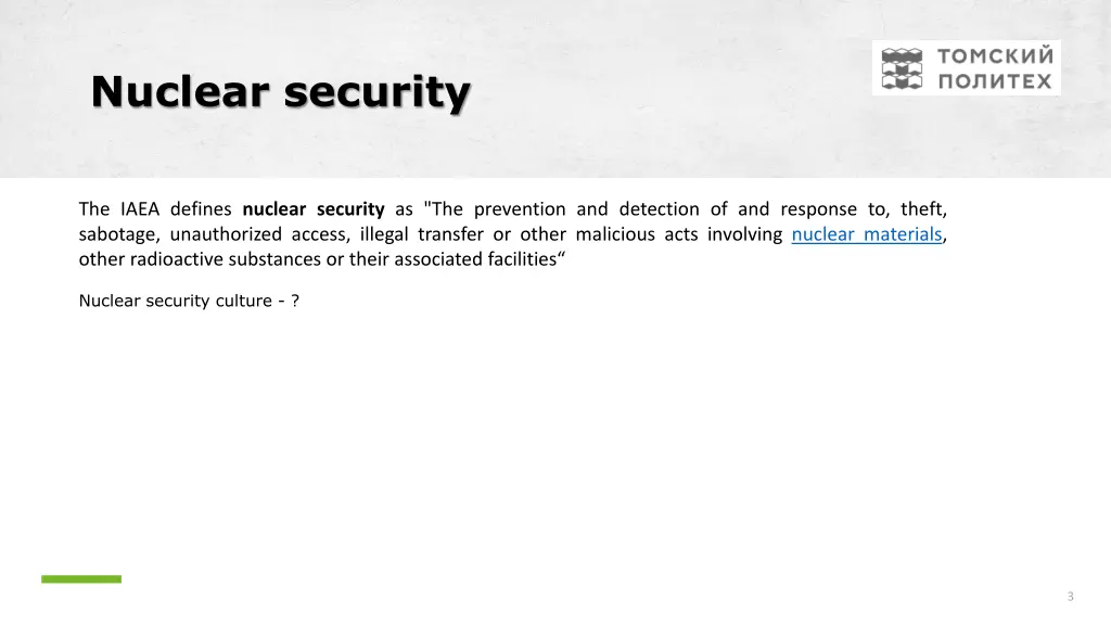 nuclear security