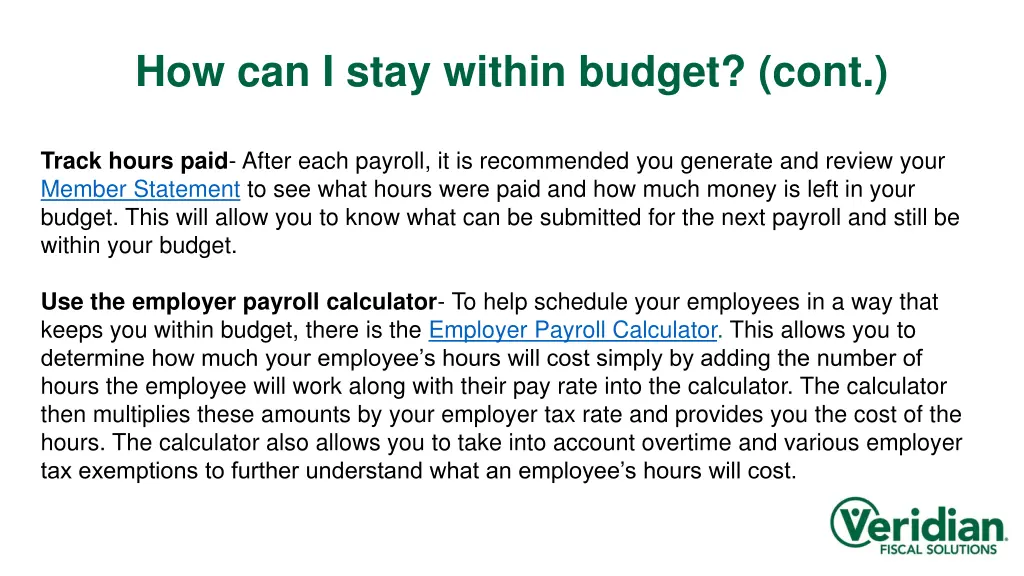 how can i stay within budget cont