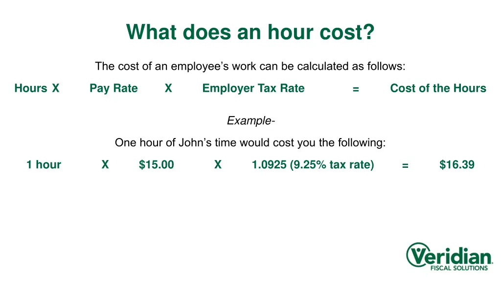 what does an hour cost