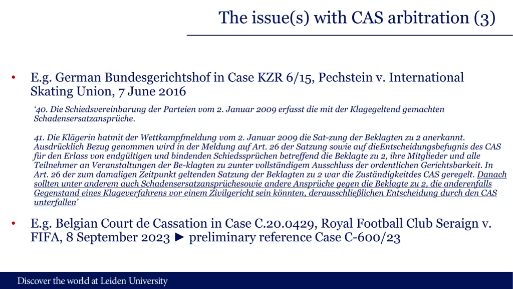 the issue s with cas arbitration 3