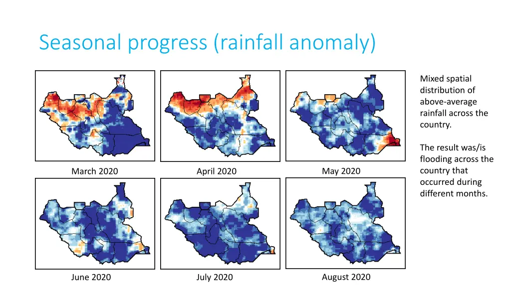 seasonal progress rainfall anomaly