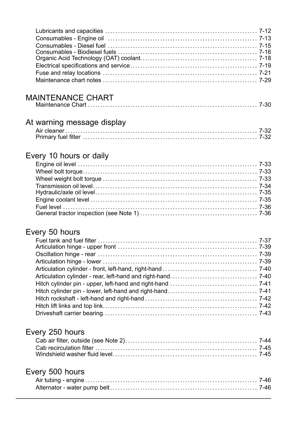 lubricants and capacities 7 12 consumables engine