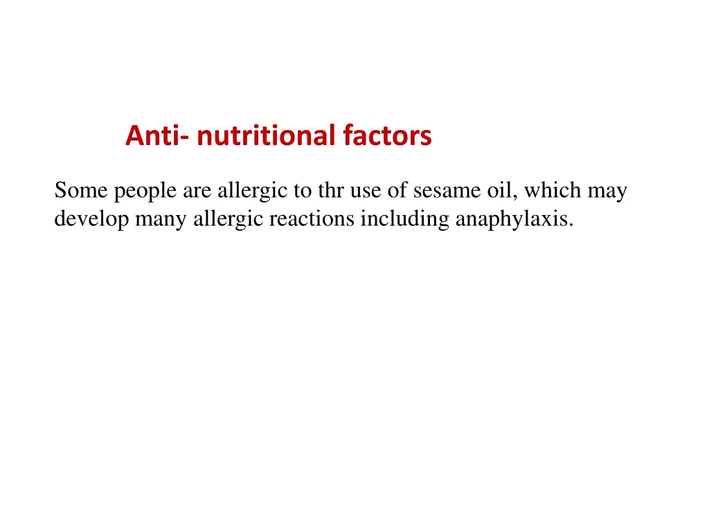 anti nutritional factors