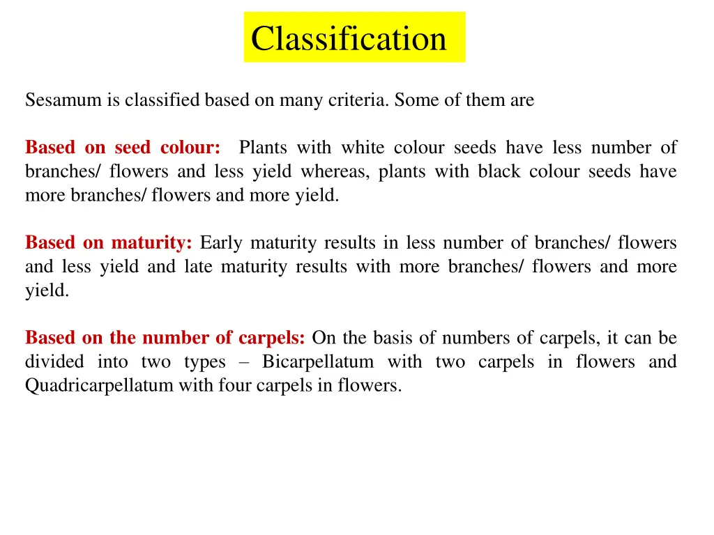 classification