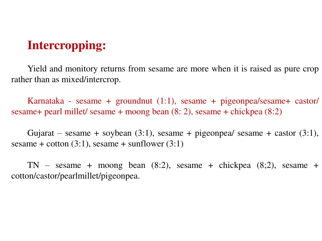 intercropping