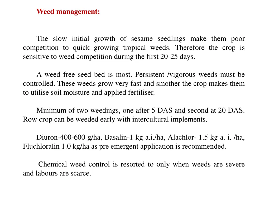 weed management