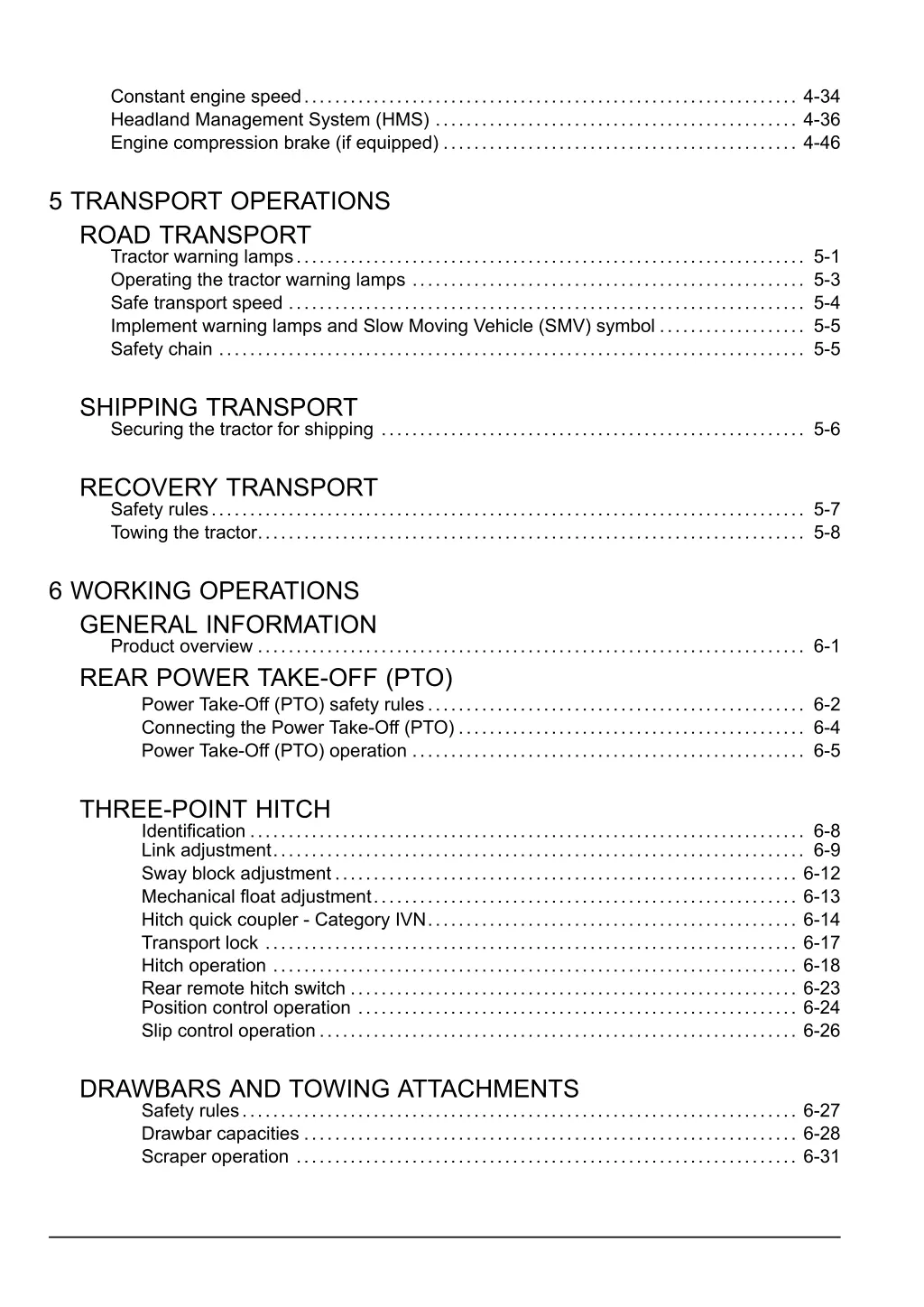 constant engine speed 4 34 headland management