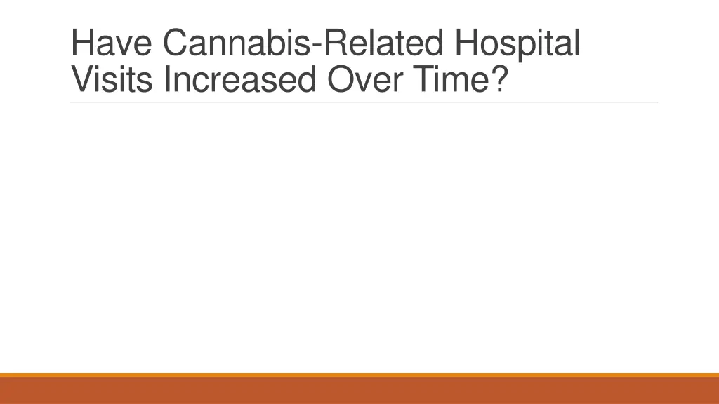 have cannabis related hospital visits increased