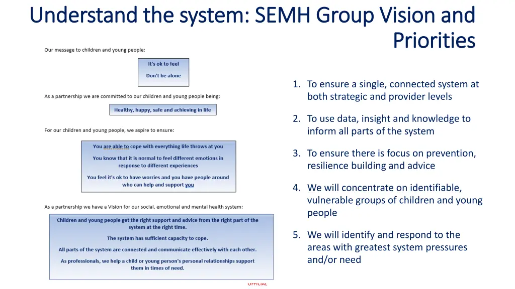 understand the system semh group vision