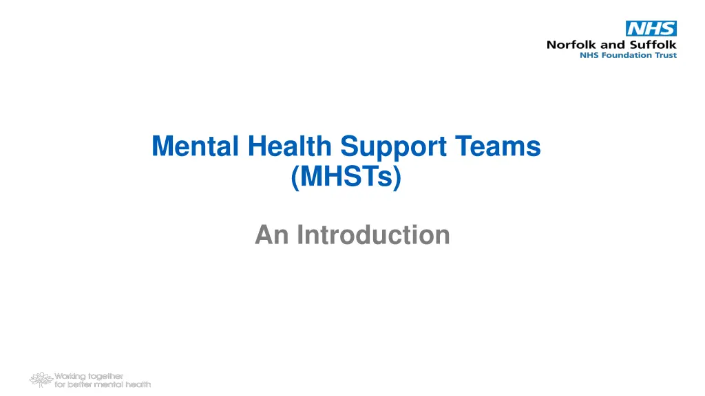 mental health support teams mhsts
