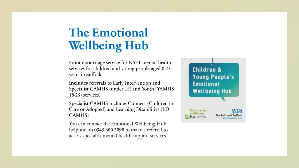 the emotional wellbeing hub
