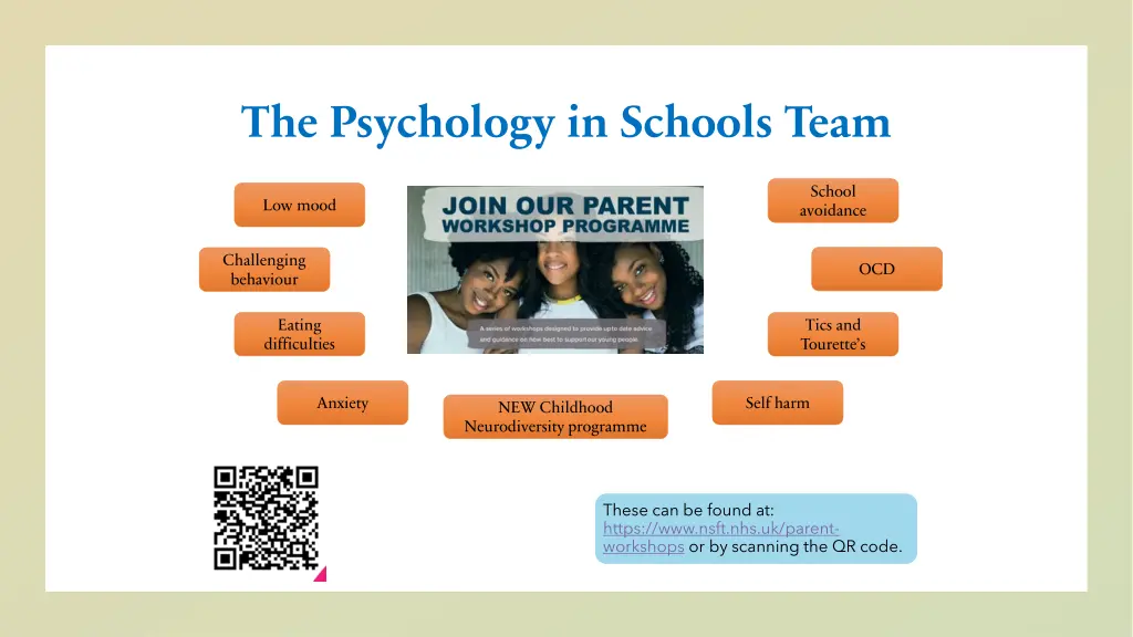 the psychology in schools team
