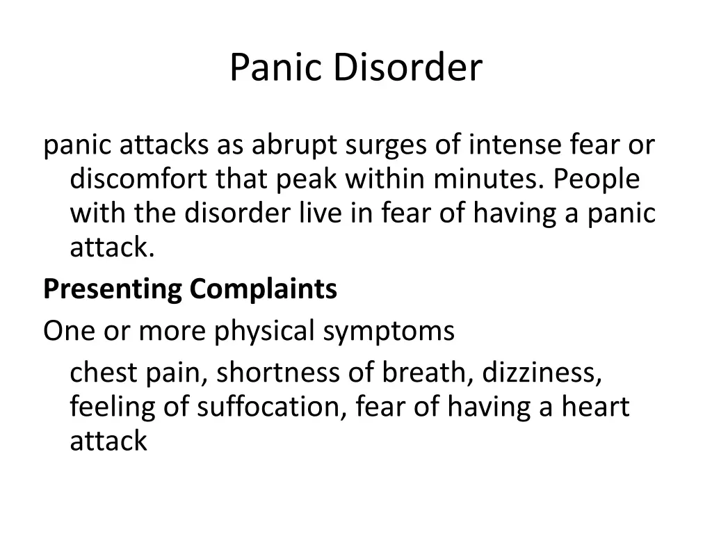 panic disorder 1