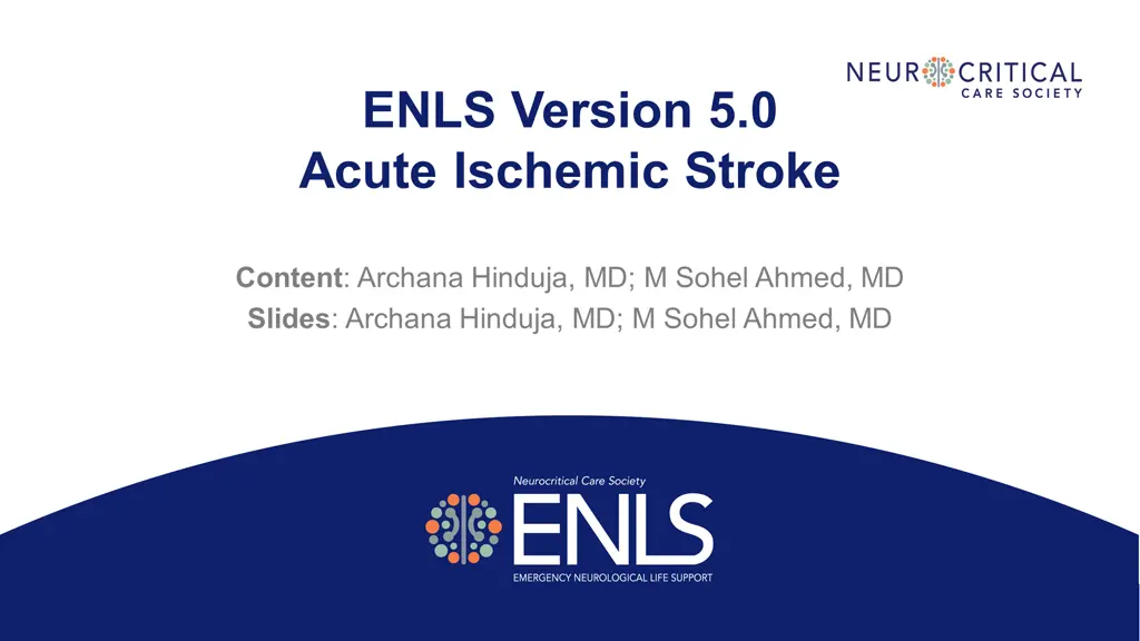 enls version 5 0 acute ischemic stroke