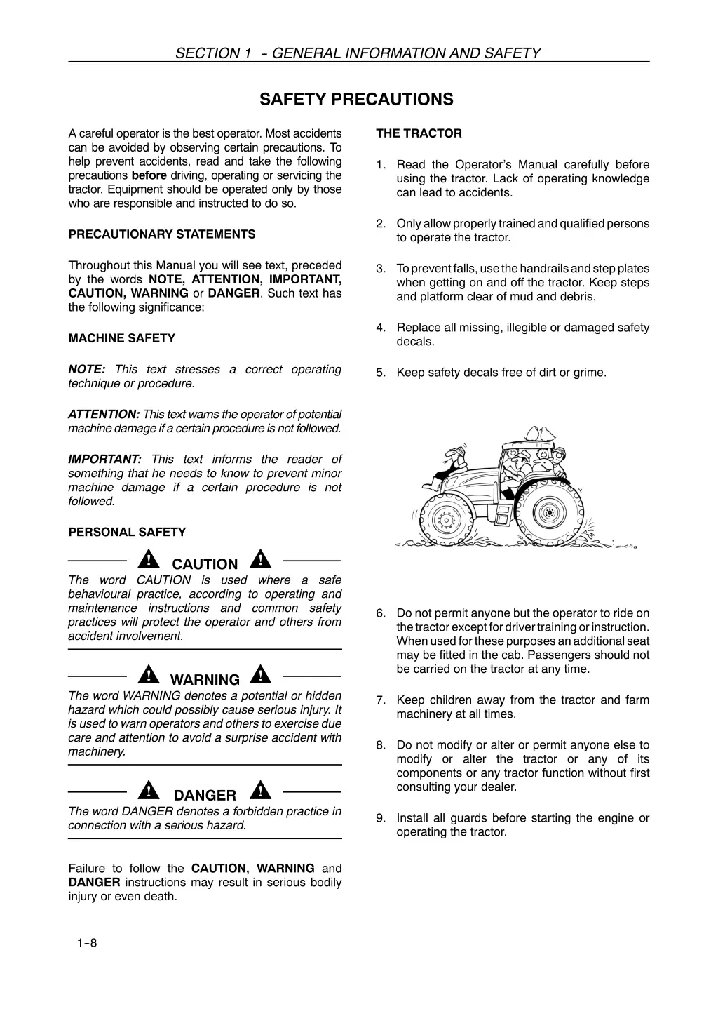 section 1 general information and safety 6