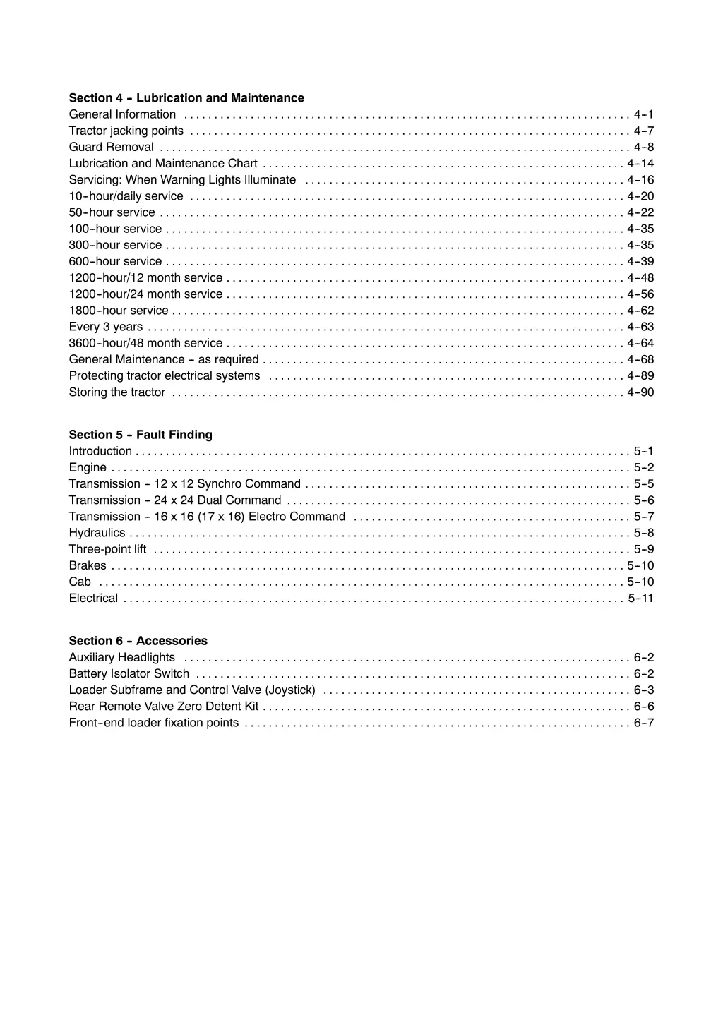 section 4 lubrication and maintenance general