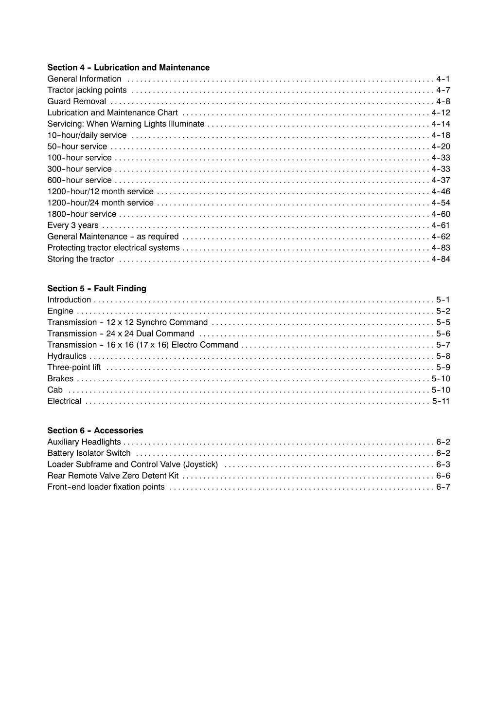 section 4 lubrication and maintenance general