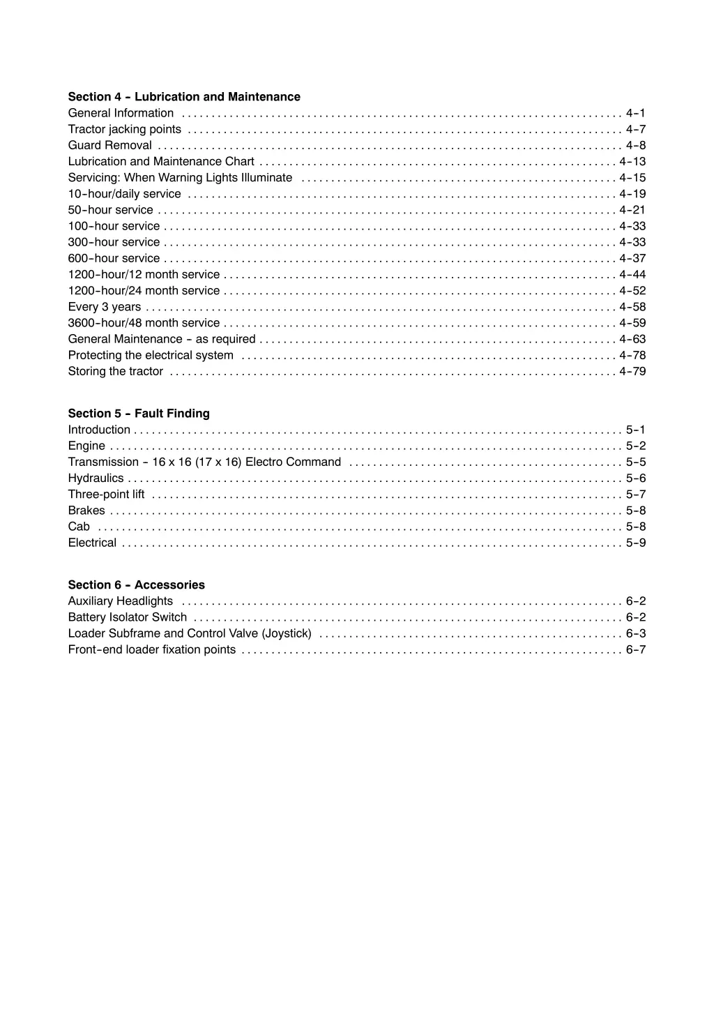 section 4 lubrication and maintenance general