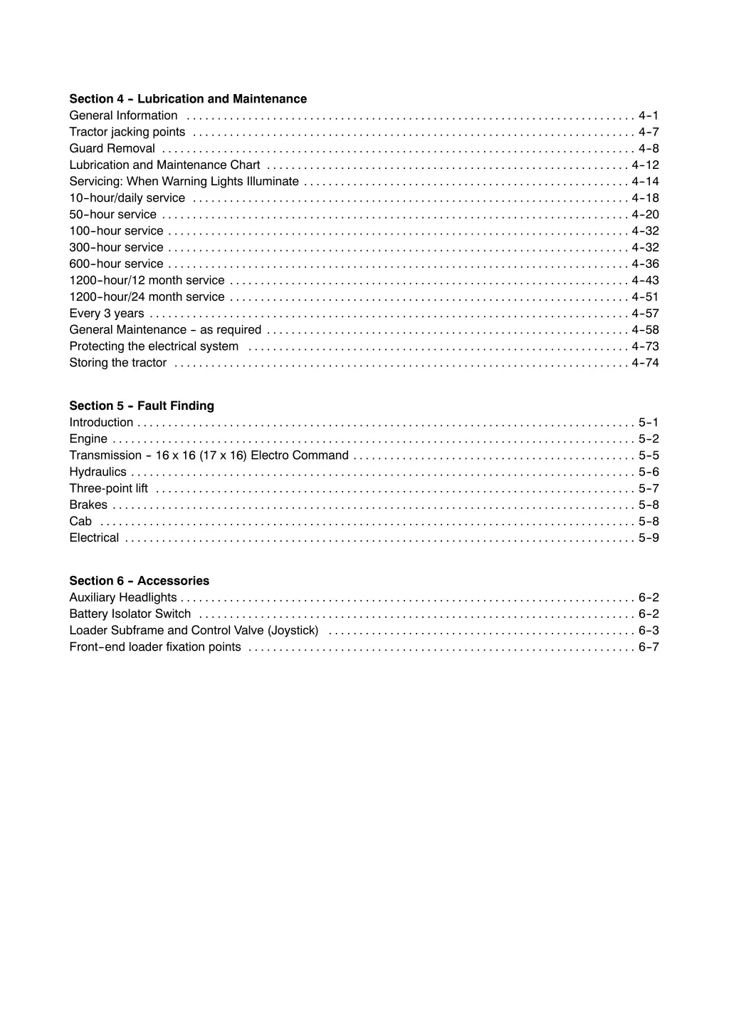 section 4 lubrication and maintenance general