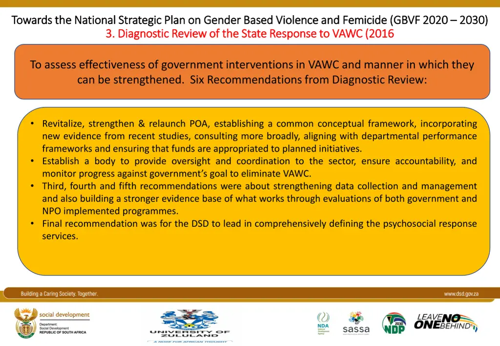 towards the national strategic plan on gender 2