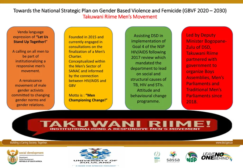 towards the national strategic plan on gender 5