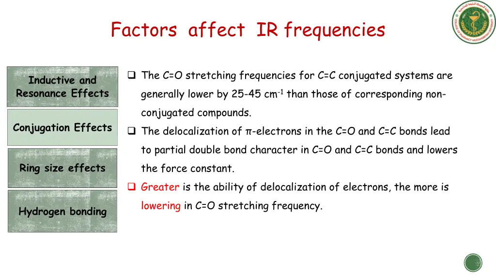 factors affect ir frequencies 1