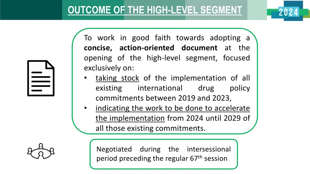 outcome of the high level segment