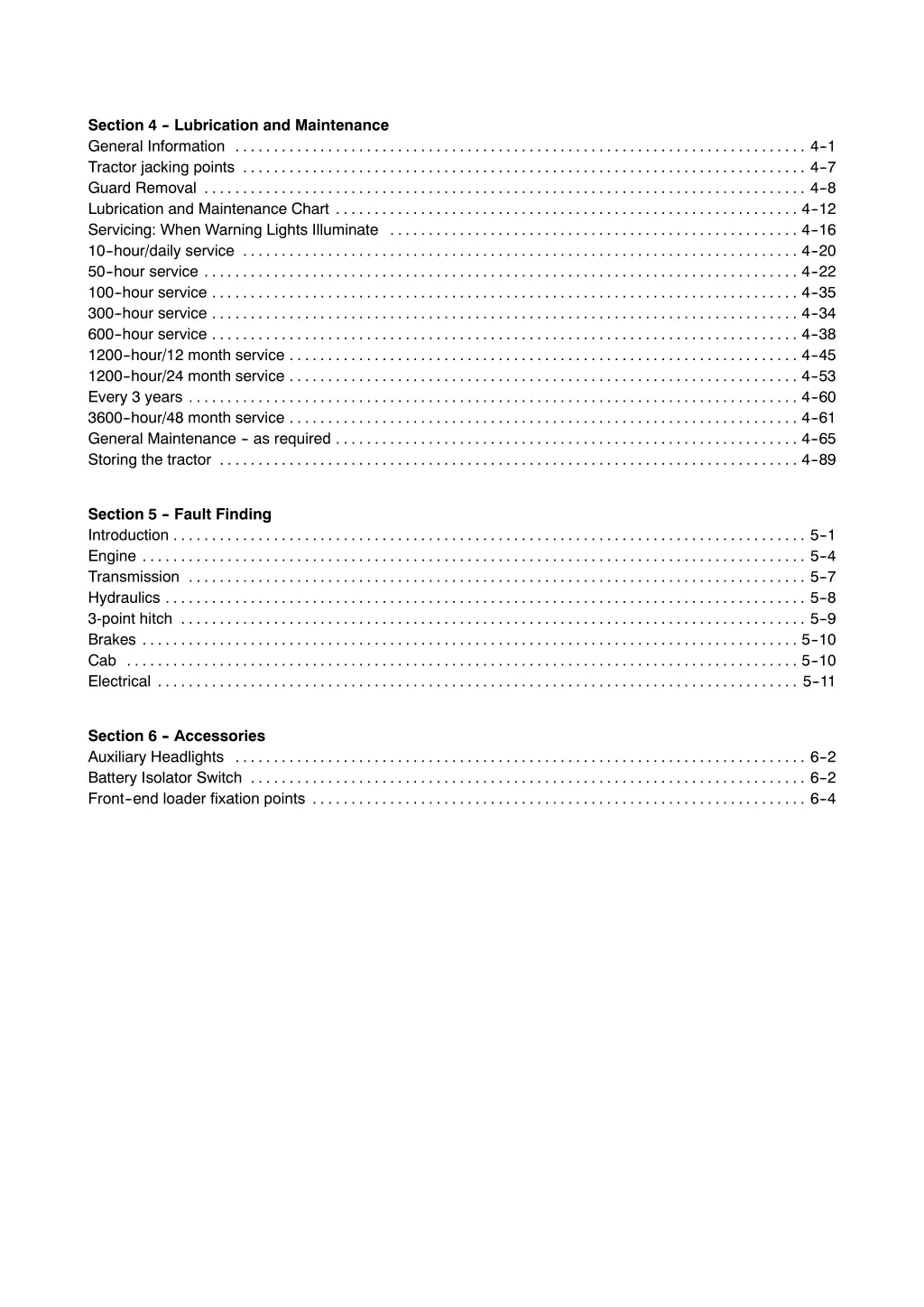 section 4 lubrication and maintenance general