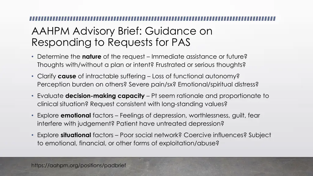 aahpm advisory brief guidance on responding