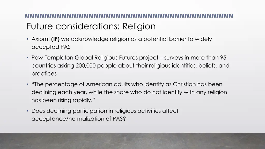 future considerations religion