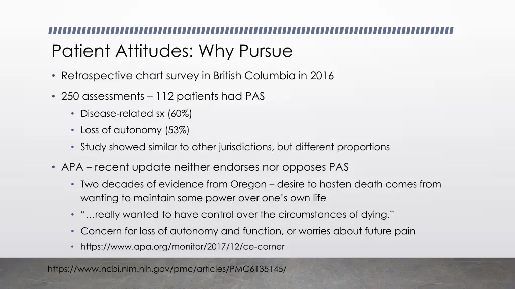 patient attitudes why pursue