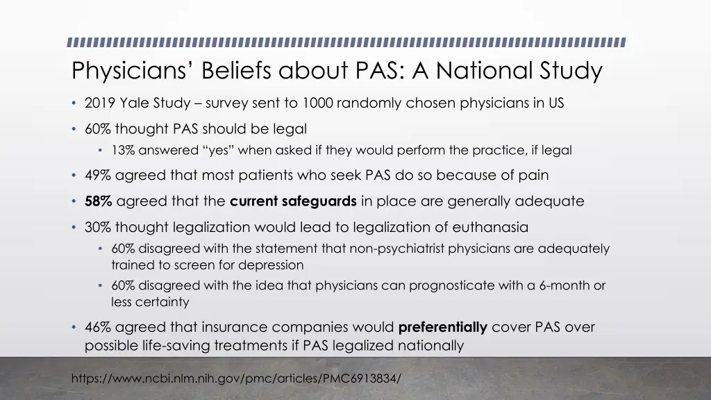 physicians beliefs about pas a national study