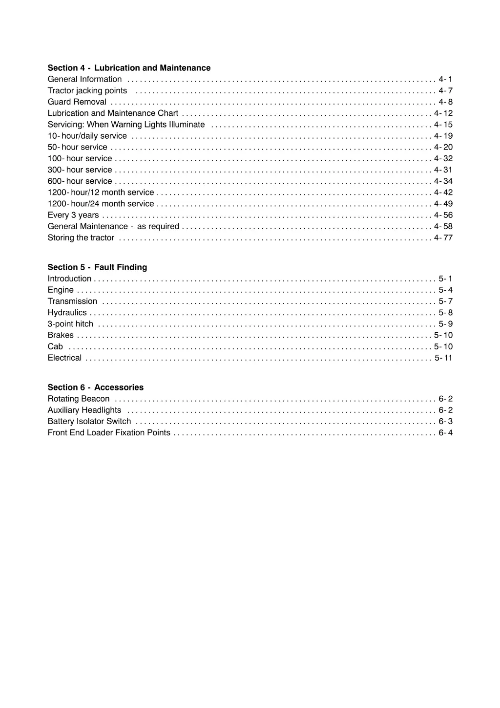 section 4 lubrication and maintenance general