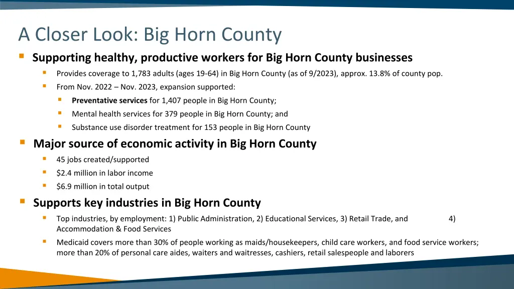 a closer look big horn county supporting healthy