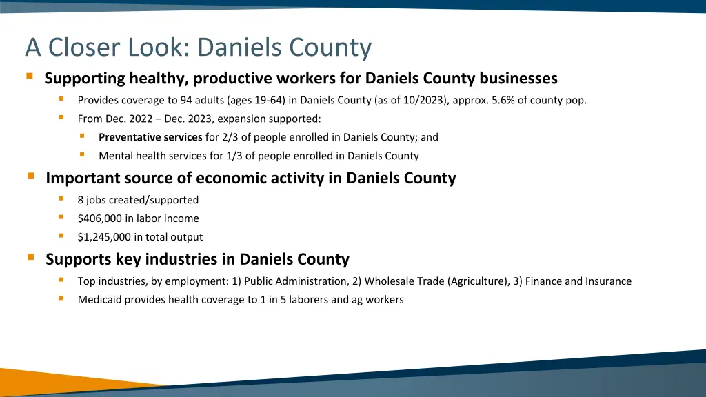 a closer look daniels county supporting healthy