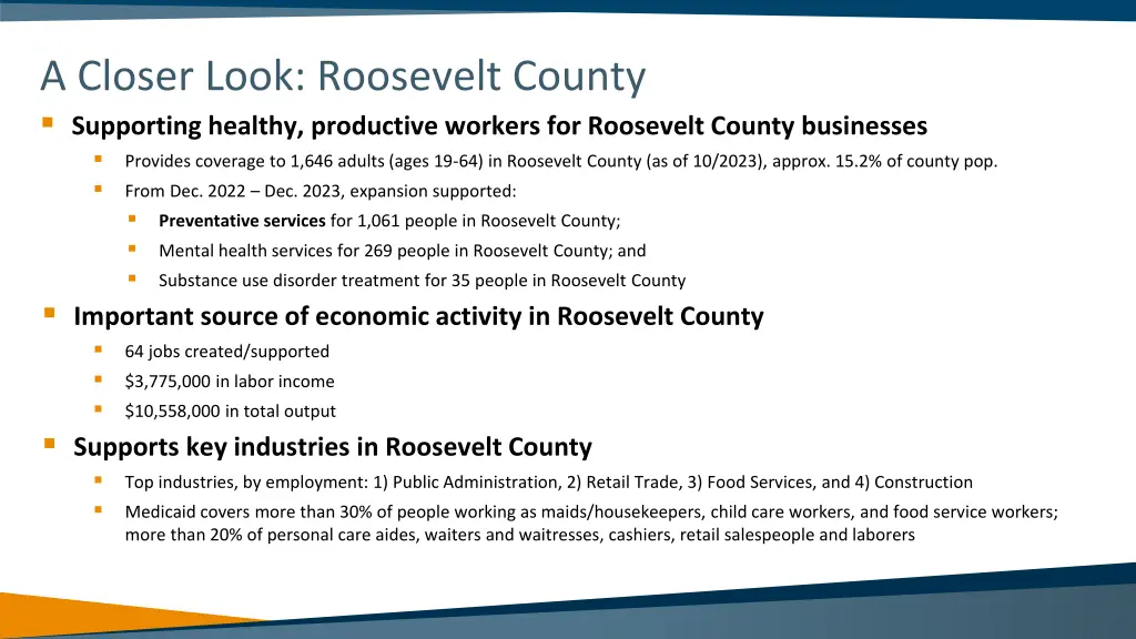 a closer look roosevelt county supporting healthy