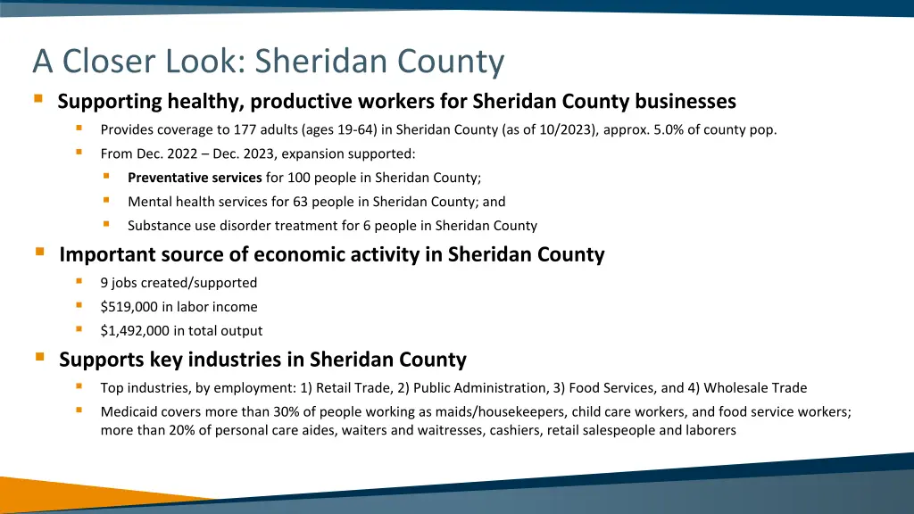 a closer look sheridan county supporting healthy
