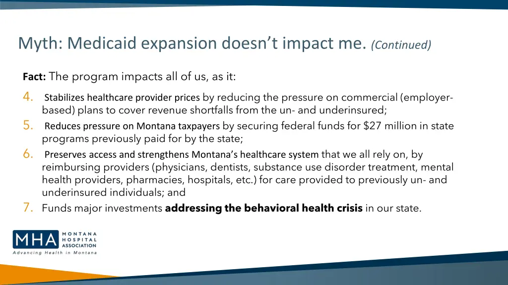 myth medicaid expansion doesn t impact