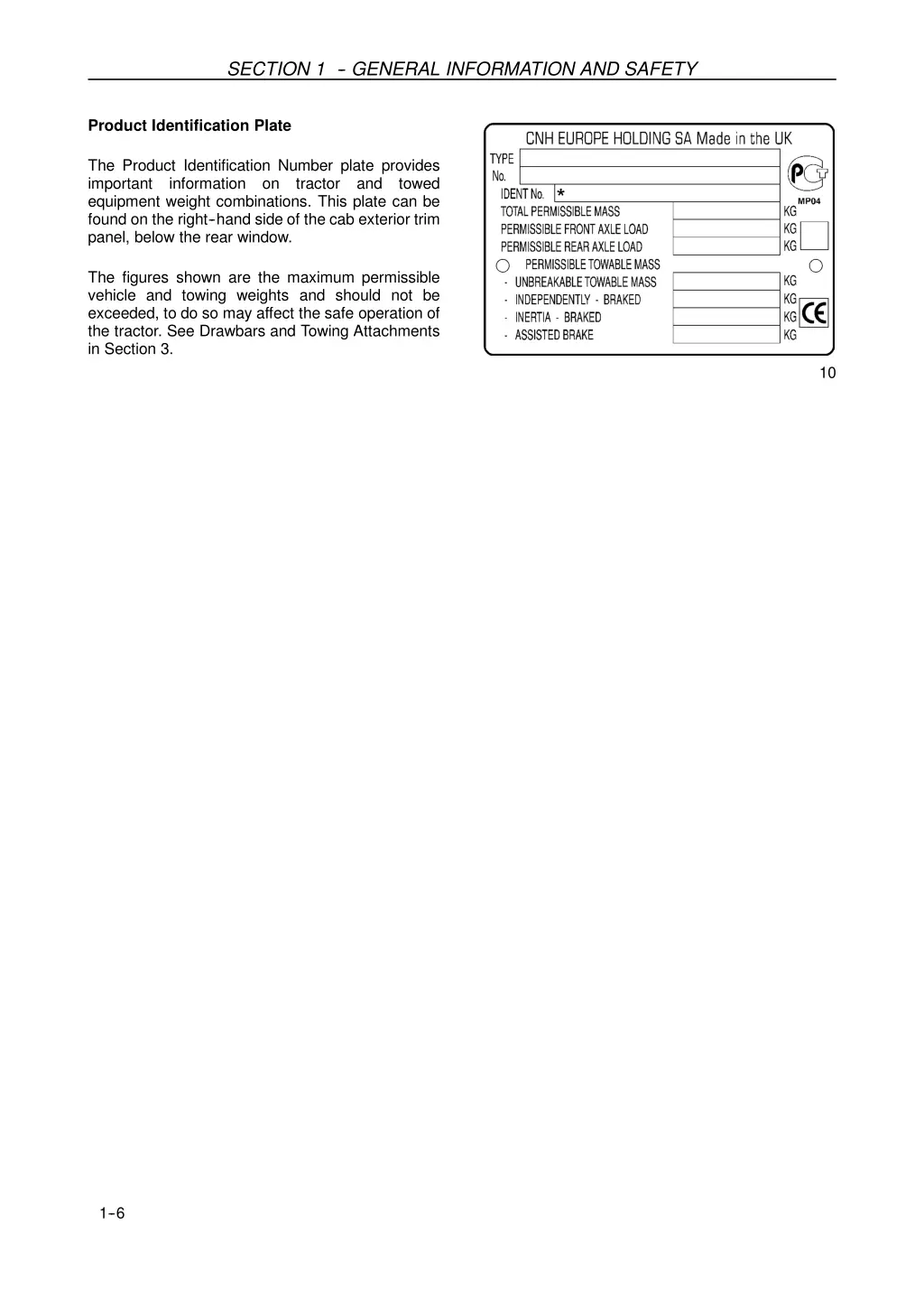 section 1 general information and safety 4