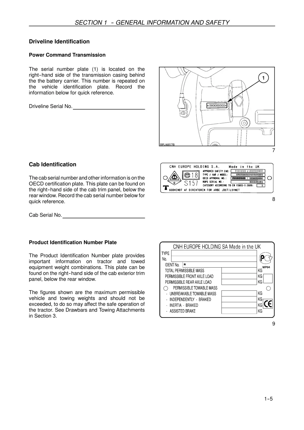 section 1 general information and safety 3