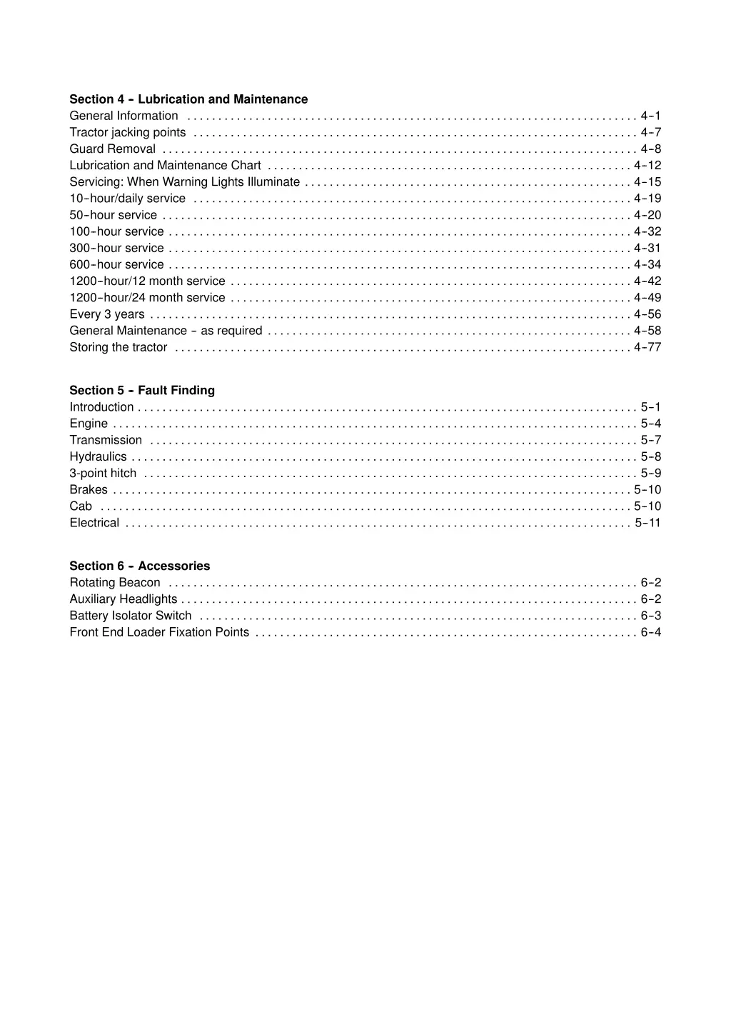 section 4 lubrication and maintenance general